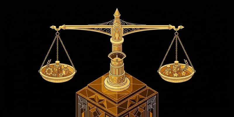 Cán cân vàng thăng bằng trên bệ hình học — điều khoản sử dụng GO88